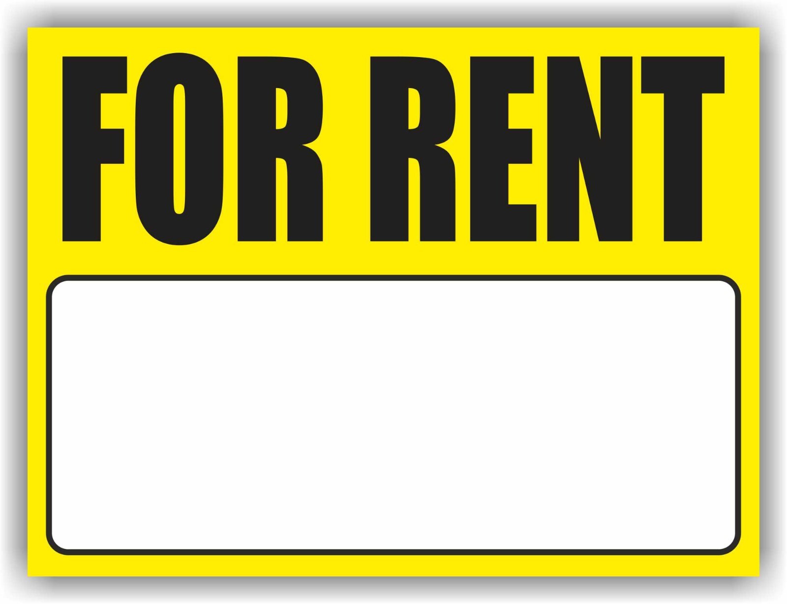 FOR RENT Yard Sign Corrugate Plastic with H-Stakes Lawn Sign Sale Lease Realtor
