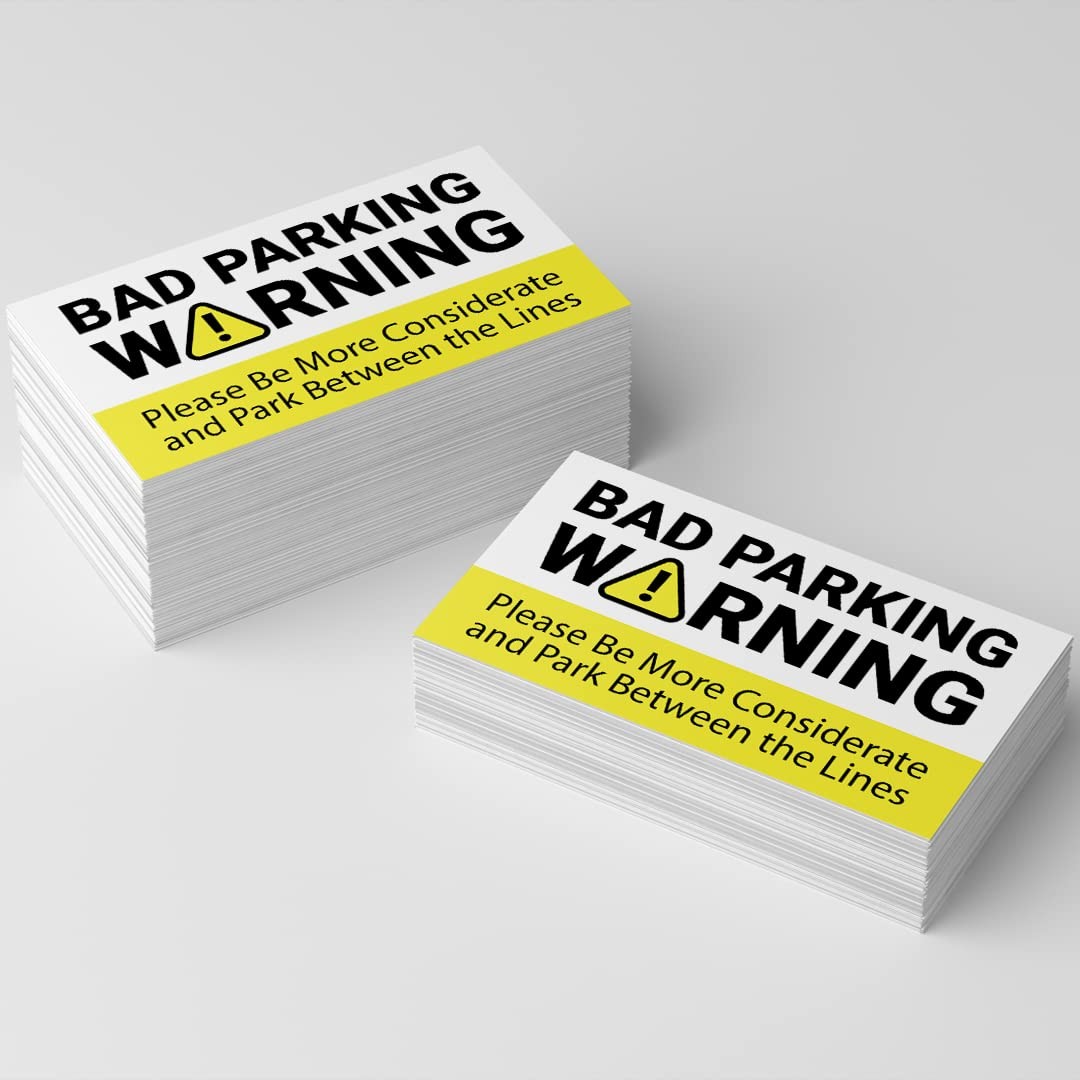 Bad Parking Warning Please Be More Considerate Novelty Business cards (100 Pack)