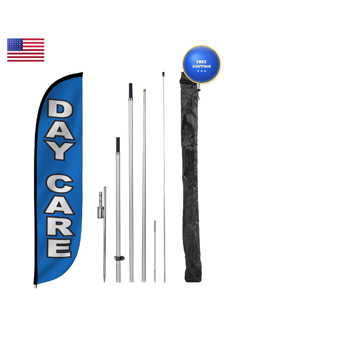 Lookourway Feather Flag Pole Kit – 12 Feet Tall Advertising Flag Banner