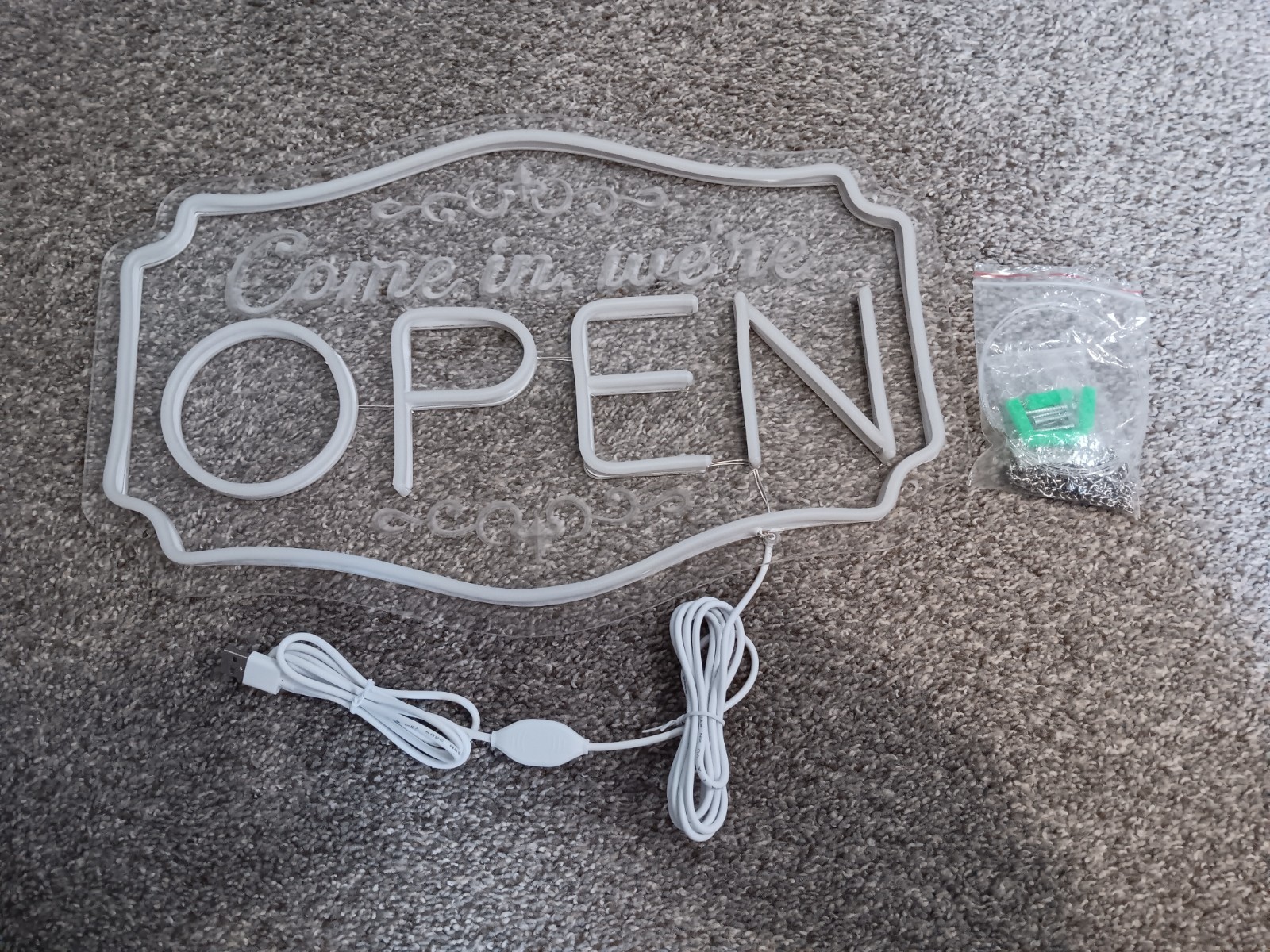 LED Open Sign for Business Adjustable Brightness 16&Prime; Wide 10 1/2&Prime; Tall