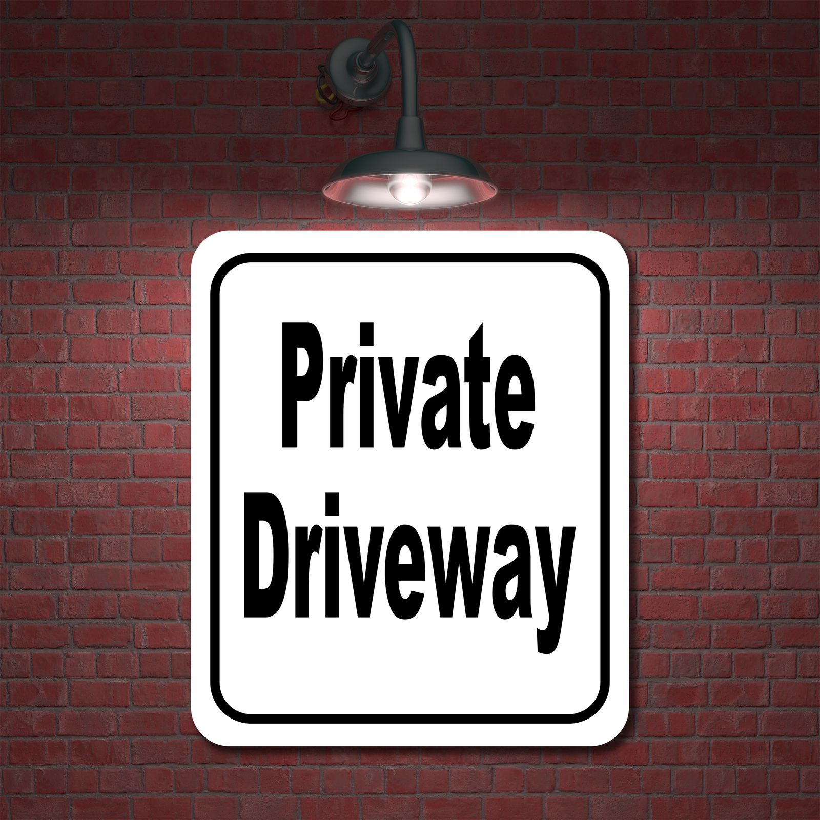 Private driveway classic Aluminum Composite Sign