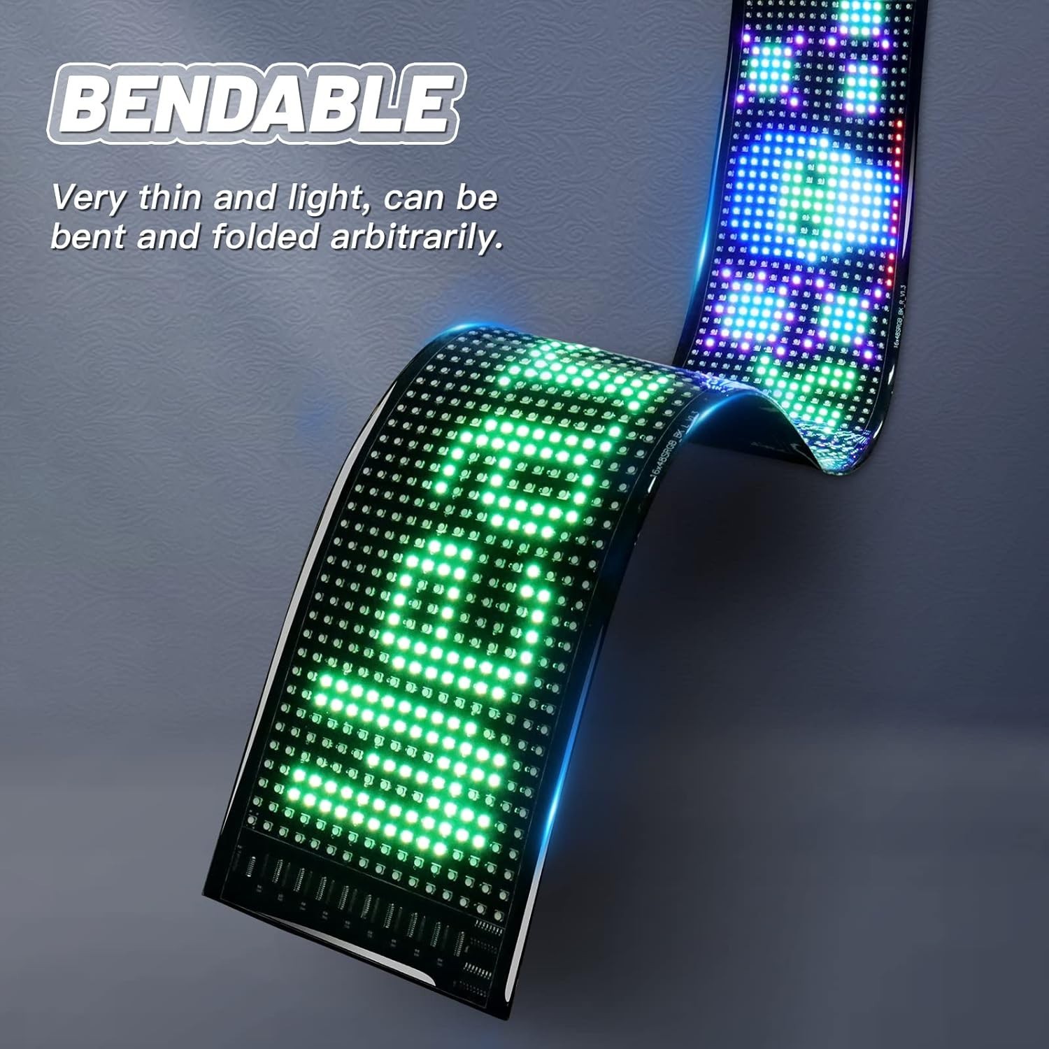 Bright & Flexible 27 »x5 » LED Display with App Control for Daytime Visibility