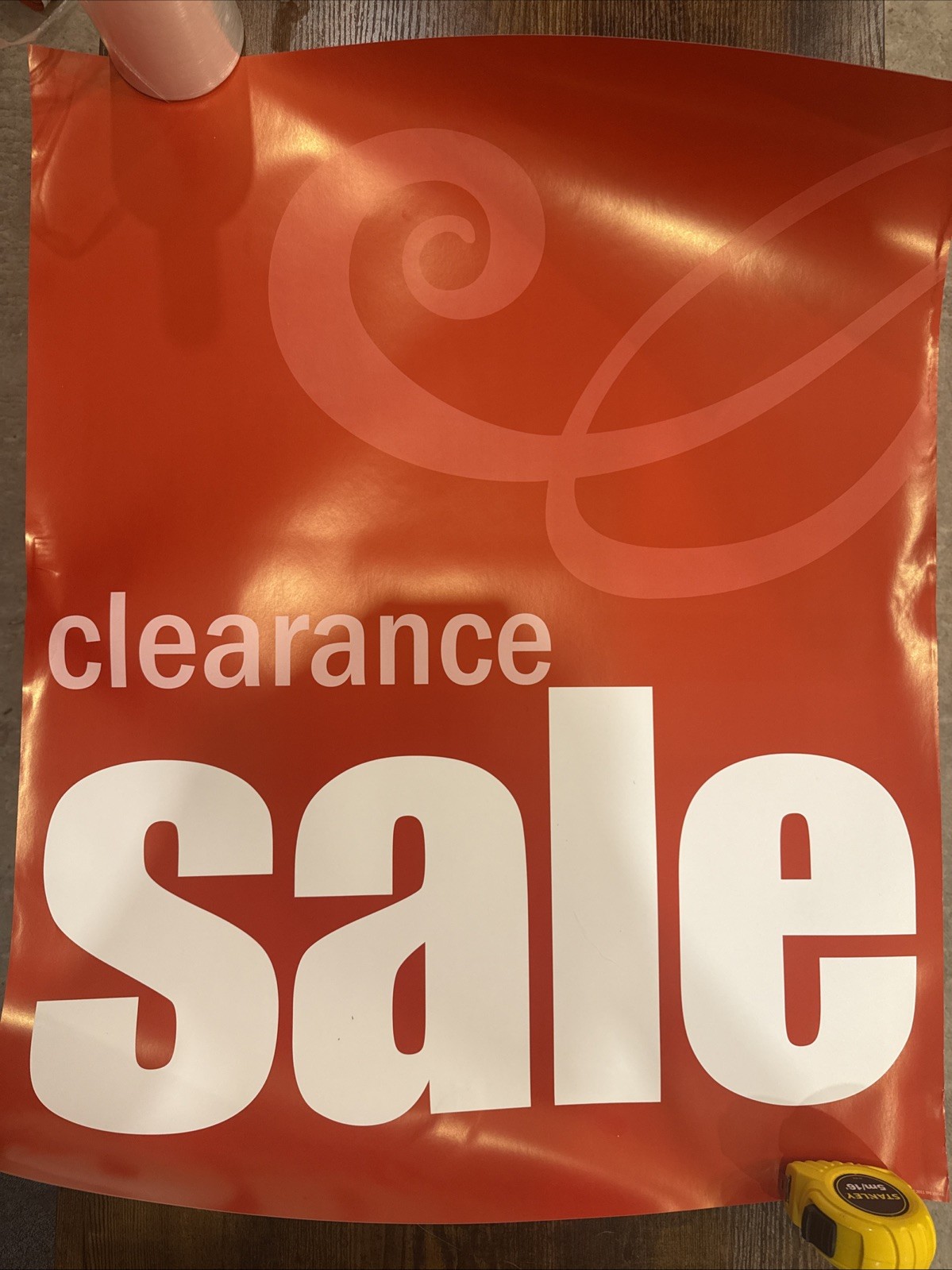 (SET OF 5) CLEARANCE SALE Advertising Poster sign 28&Prime;x22&Prime; Store Sale Sign