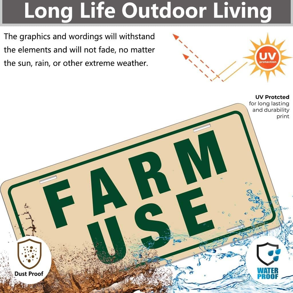 2 Pack Farm Use Id Tag Signs 12 X 6 Inches Metal Farm Signs Reflective Sturdy Ru
