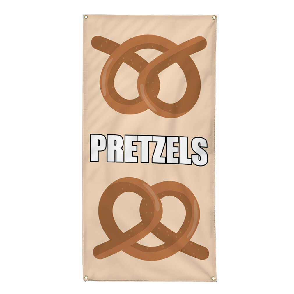 Vertical Vinyl Banner Multiple Sizes Pretzels Bakery Farmer&rsquo;s Market Food Fair