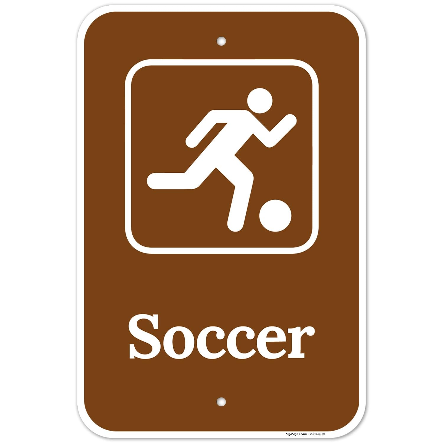 Soccer with Graphic Sign, 12×18 Inches, 55 mil Thick HDPS (high Density polys…