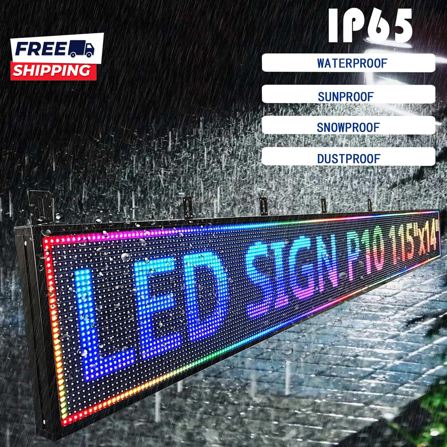 HS Programmable Led Sign Scrolling Outdoor Digital Display Screen Open Neon Sign
