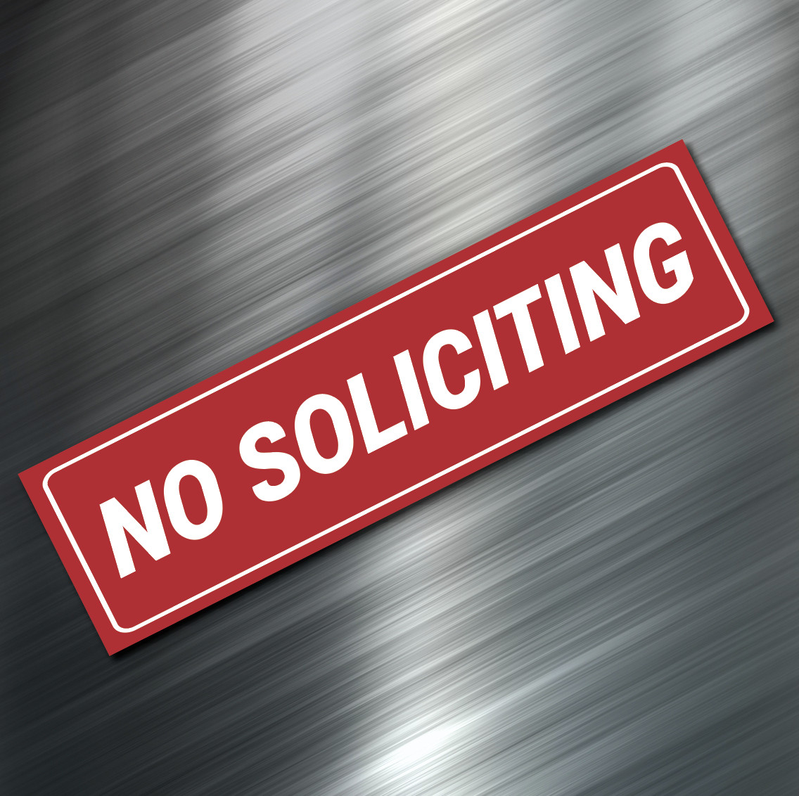 (1) NO SOLICITING Sign Sticker Business Window Door Decal Store 1.5&Prime;x5.5&Prime; NEW