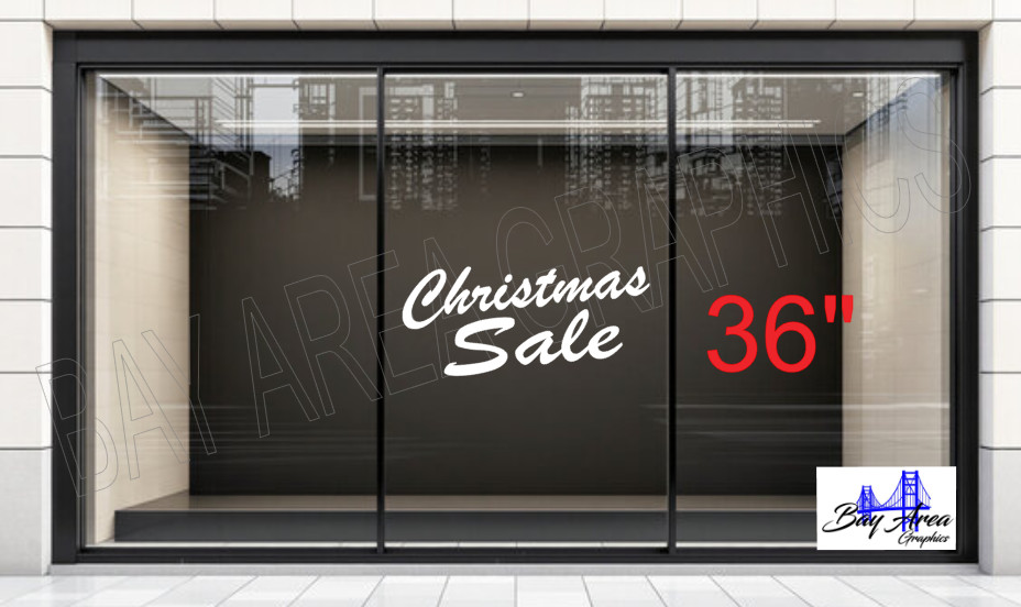 Christmas SALE Window Vinyl Sticker Sign Oracal 651 Holiday Shop Graphic 🎄