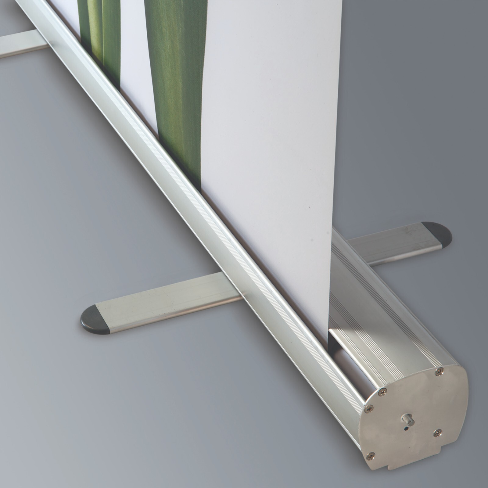 Retractable Banner Stand-Roll Up Banner Holder 33.46×78.74 Inch Silver Aluminum