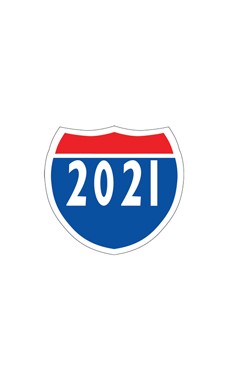 Interstate Sign Windshield Stickers – 2021 – Pack of 12