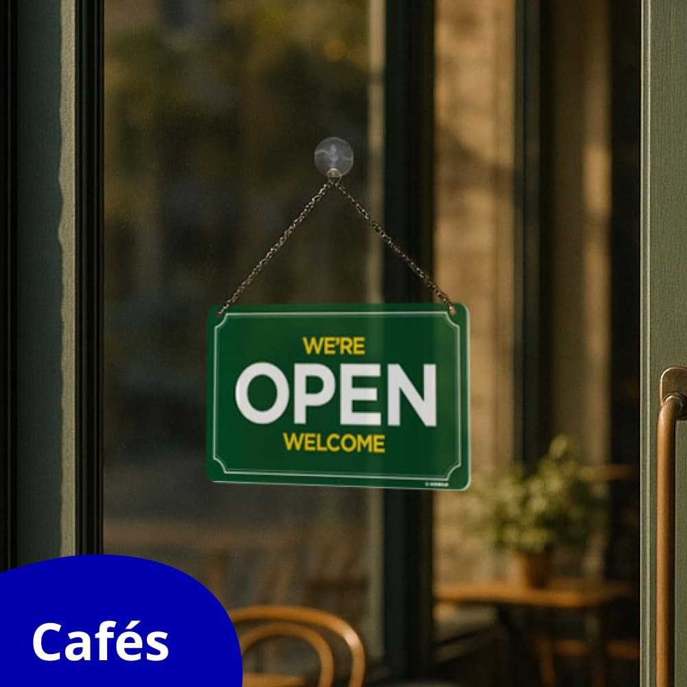 Open Closed Sign for Business – Acrylic, Double Sided, 9.8 x 5.9 in (01. Red …