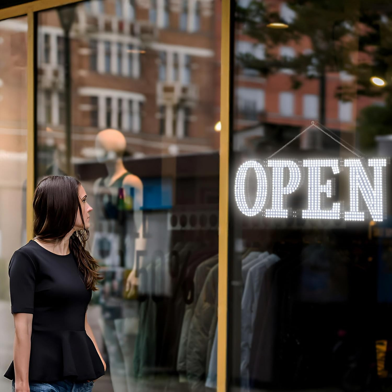 Led Open Signs for Business 40X14In Big Open Sign Led W/Remote Control Window Wa