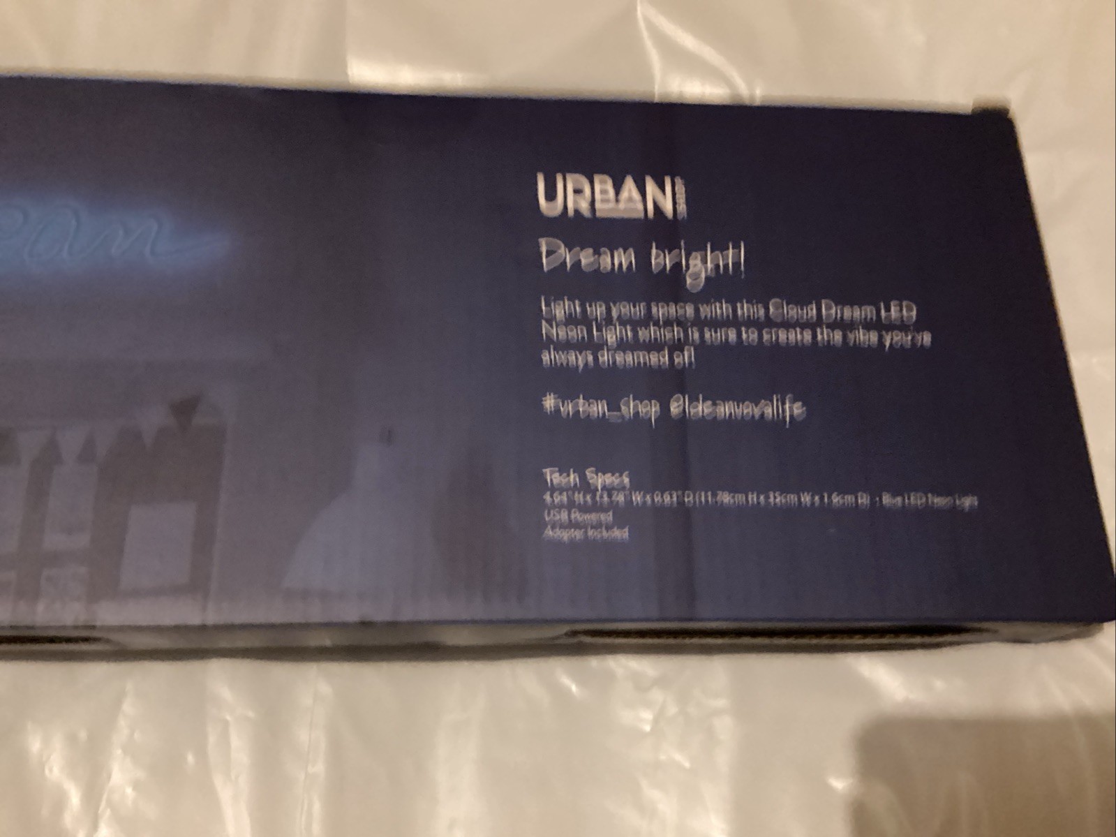 DREAM Urban Shop LED Neon Sign 13.78&Prime; W x 4.64&Prime; H (New) #62