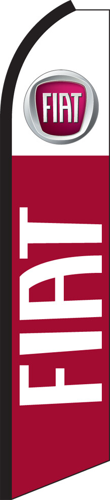 SWOOPER FEATHER FLUTTER FLAG SIGN ADVERTISING FIAT DEALERSHIP HALF SLEEVE SUPER