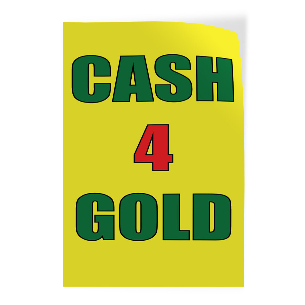 Door Decals Vertical Vinyl Stickers Multiple Sizes Cash 4 Gold Industrial Vinyl