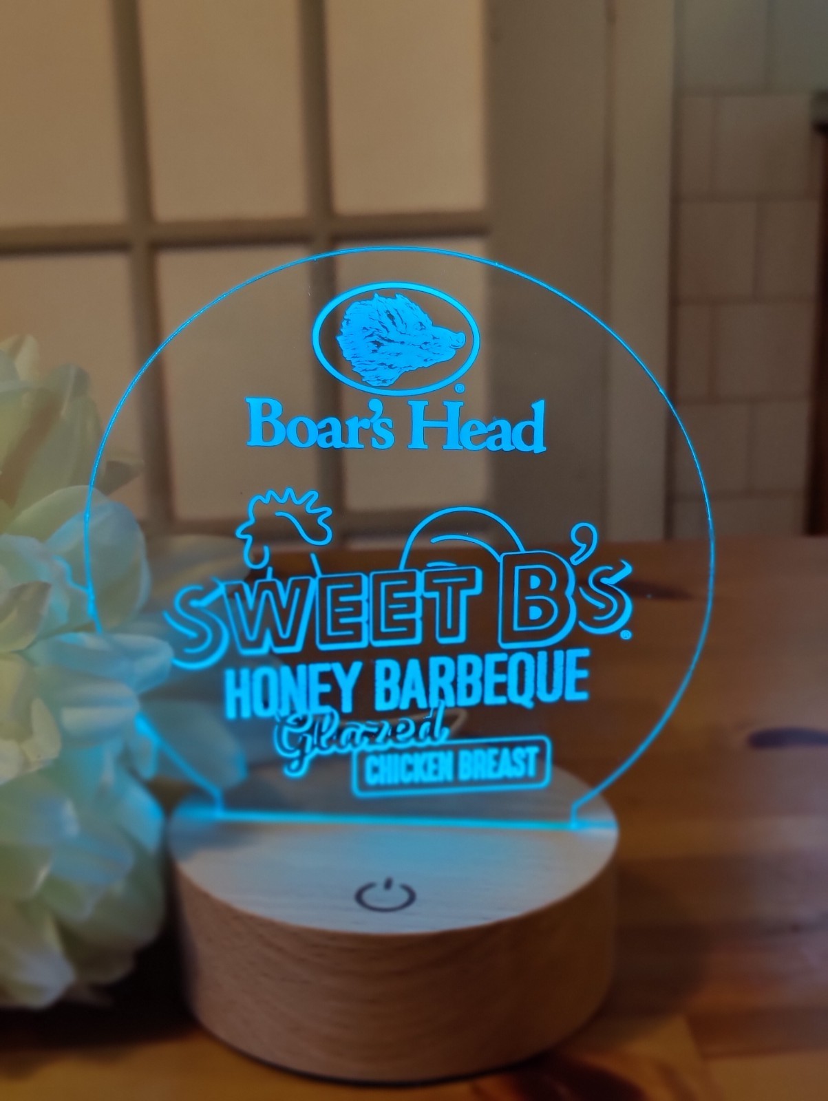 BOARS HEAD BRAND LED Light Up Sign For Counter. Sweet B&rsquo;s BBQ Chicken. NEW!