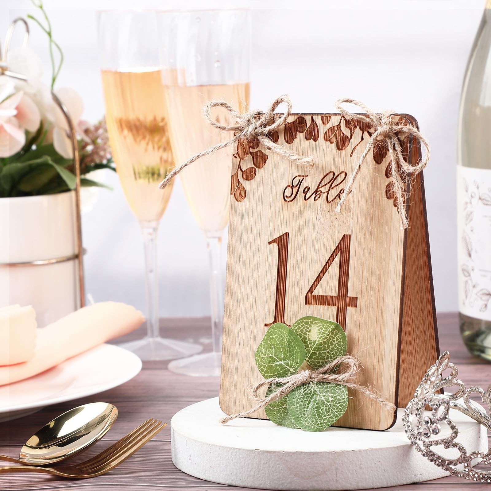 1-20 Wooden Table Numbers, 4×6, Eucalyptus, Rustic Wedding Centerpieces, Signs