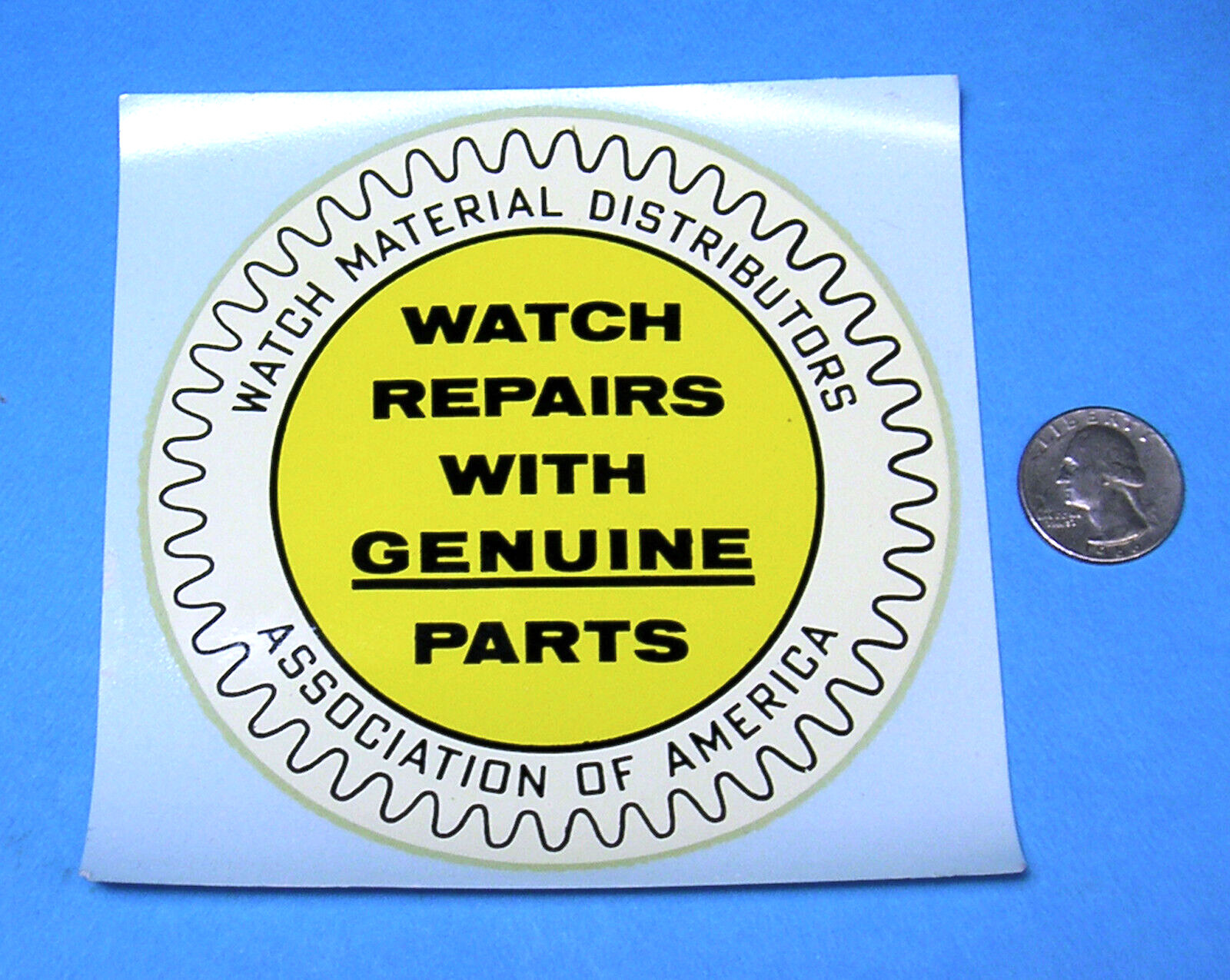 Qty(2) Vintage Watch Repair Decal Water-Slide Jewelry Retail Store