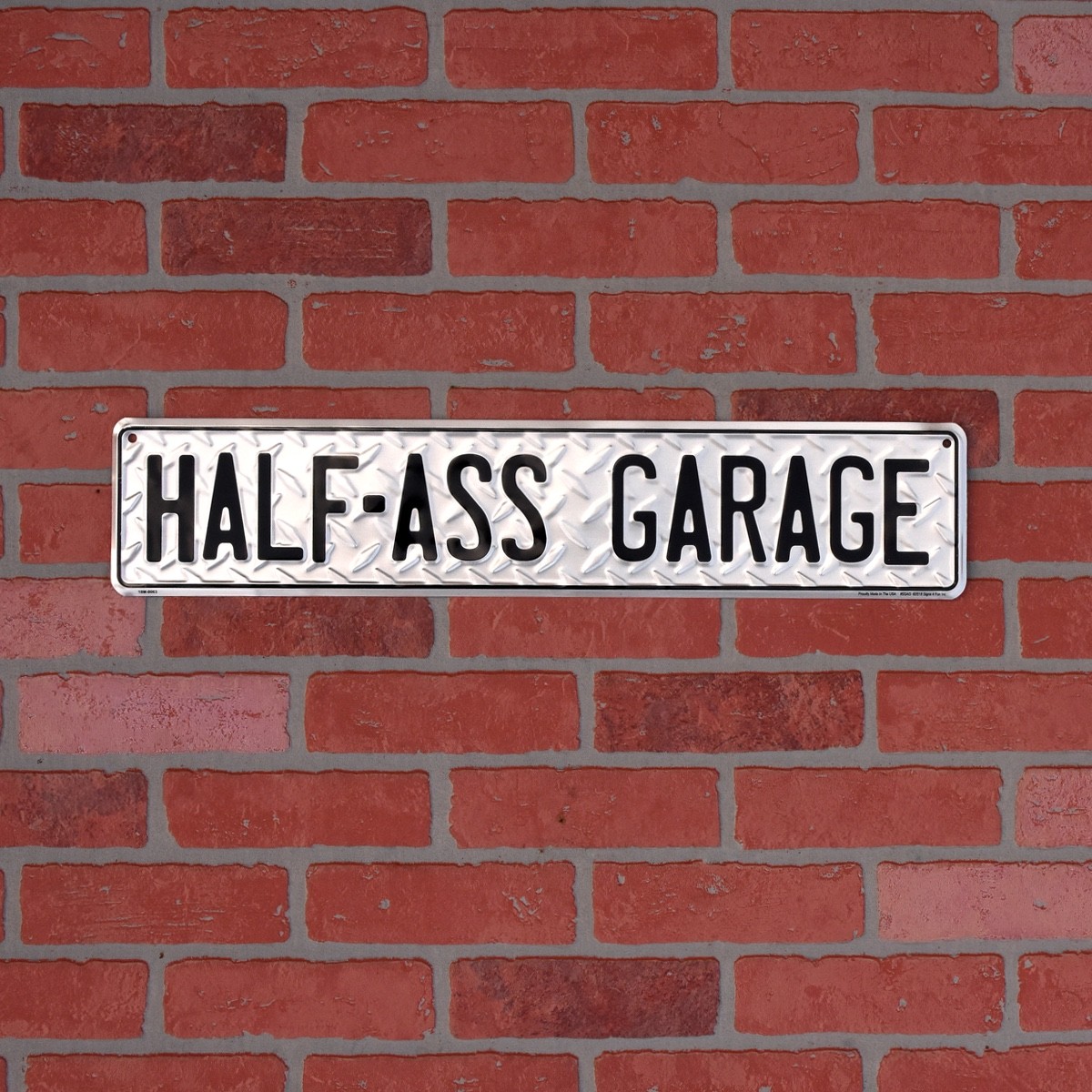 Funny Metal Half-Ass Garage Tin Street Sign Man Cave Shop Mechanic Wall Decor