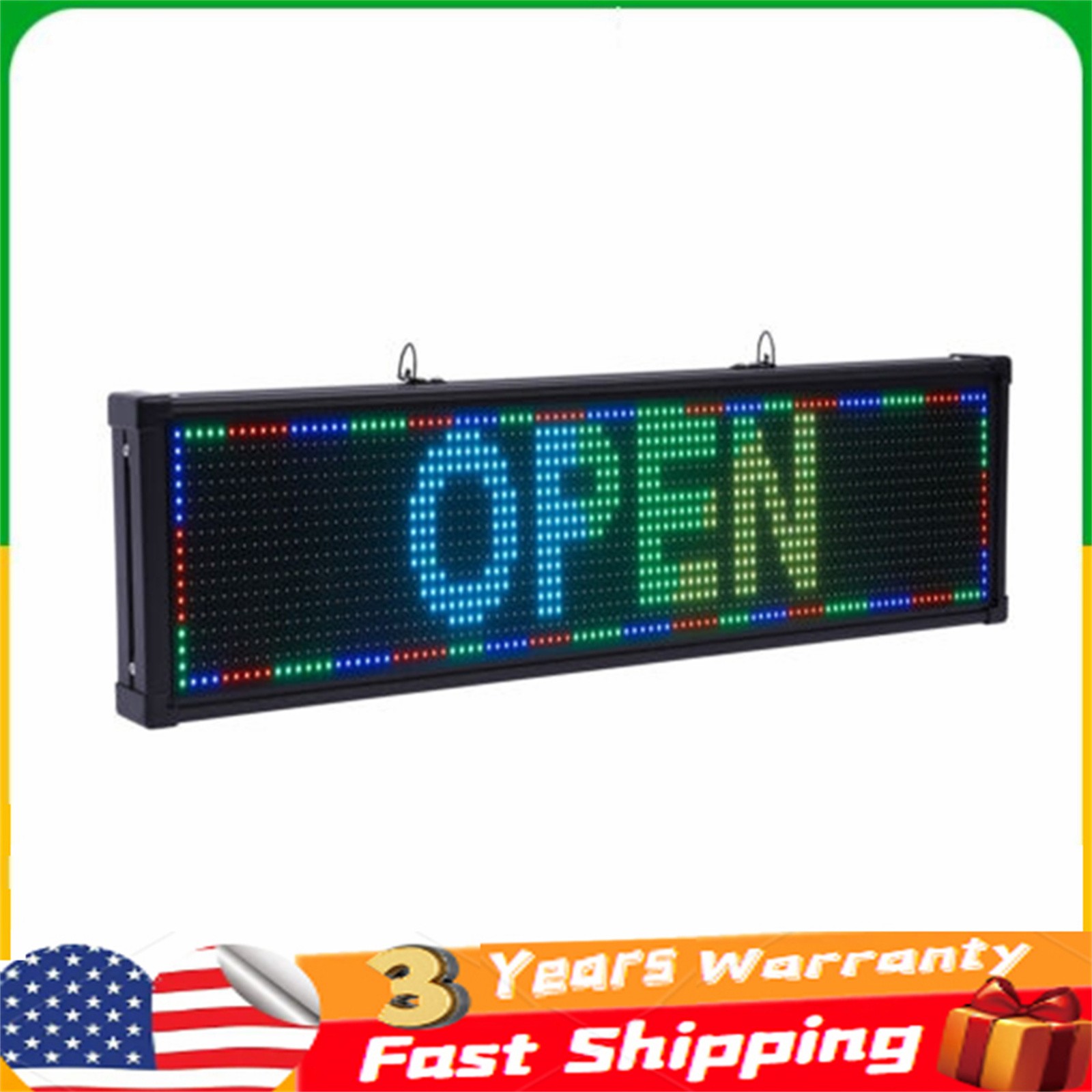 LED Scrolling Sign 26&Prime;*8&Prime; Message Board Full Color RGB Programmable Sign