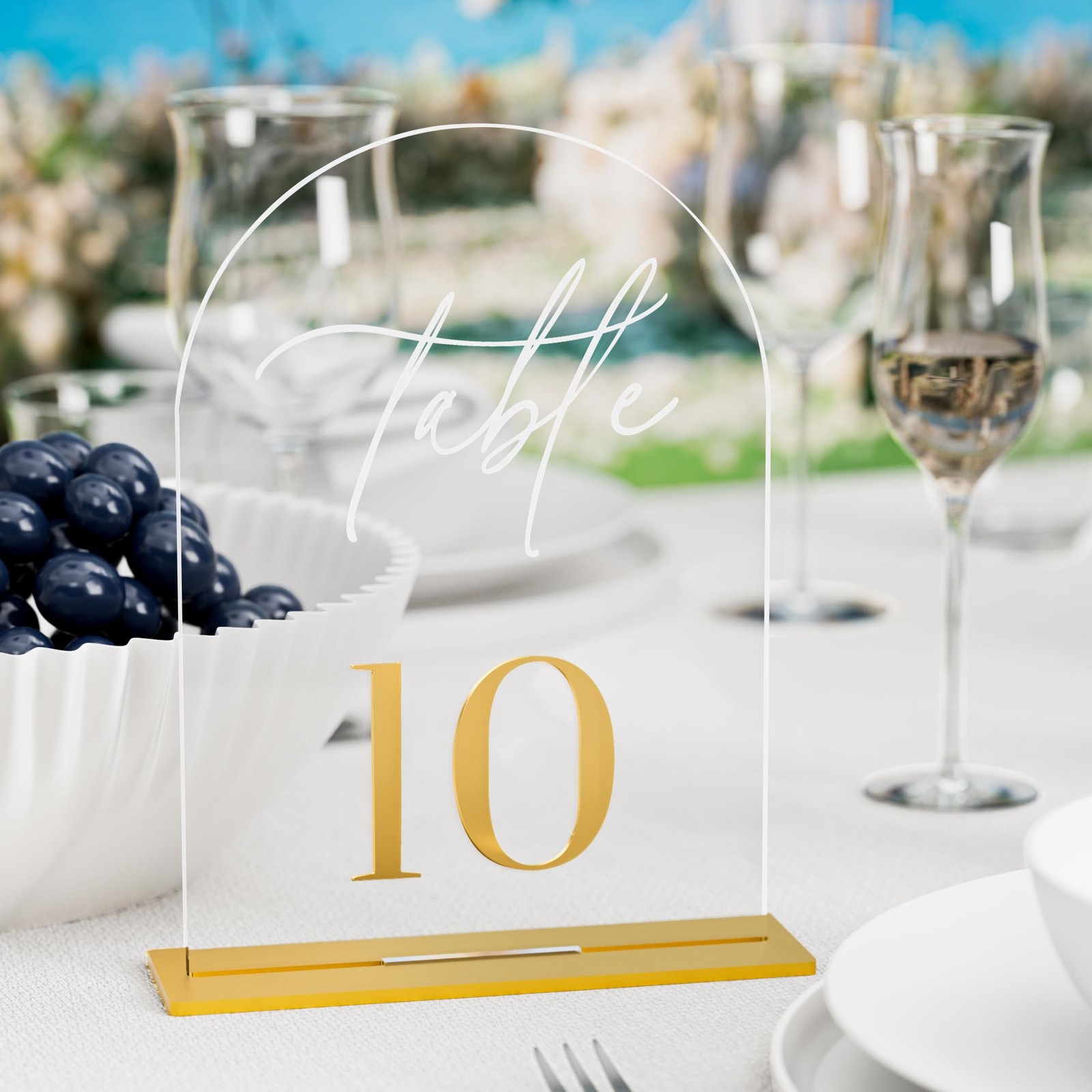 Arch Wedding Table Numbers 1-20 w/Stand, Gold 3D Table Numbers for Reception …
