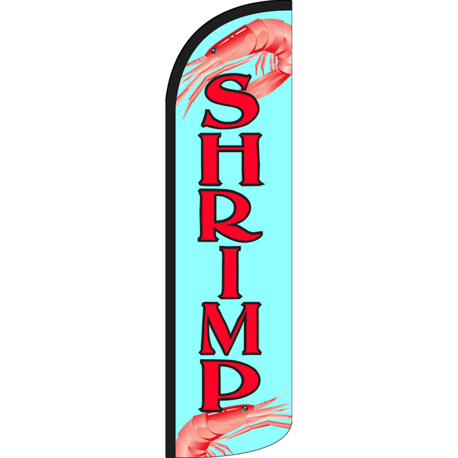 Shrimp 3 ft X 11 1/2 ft Windless Swooper Flag (Flag Only)