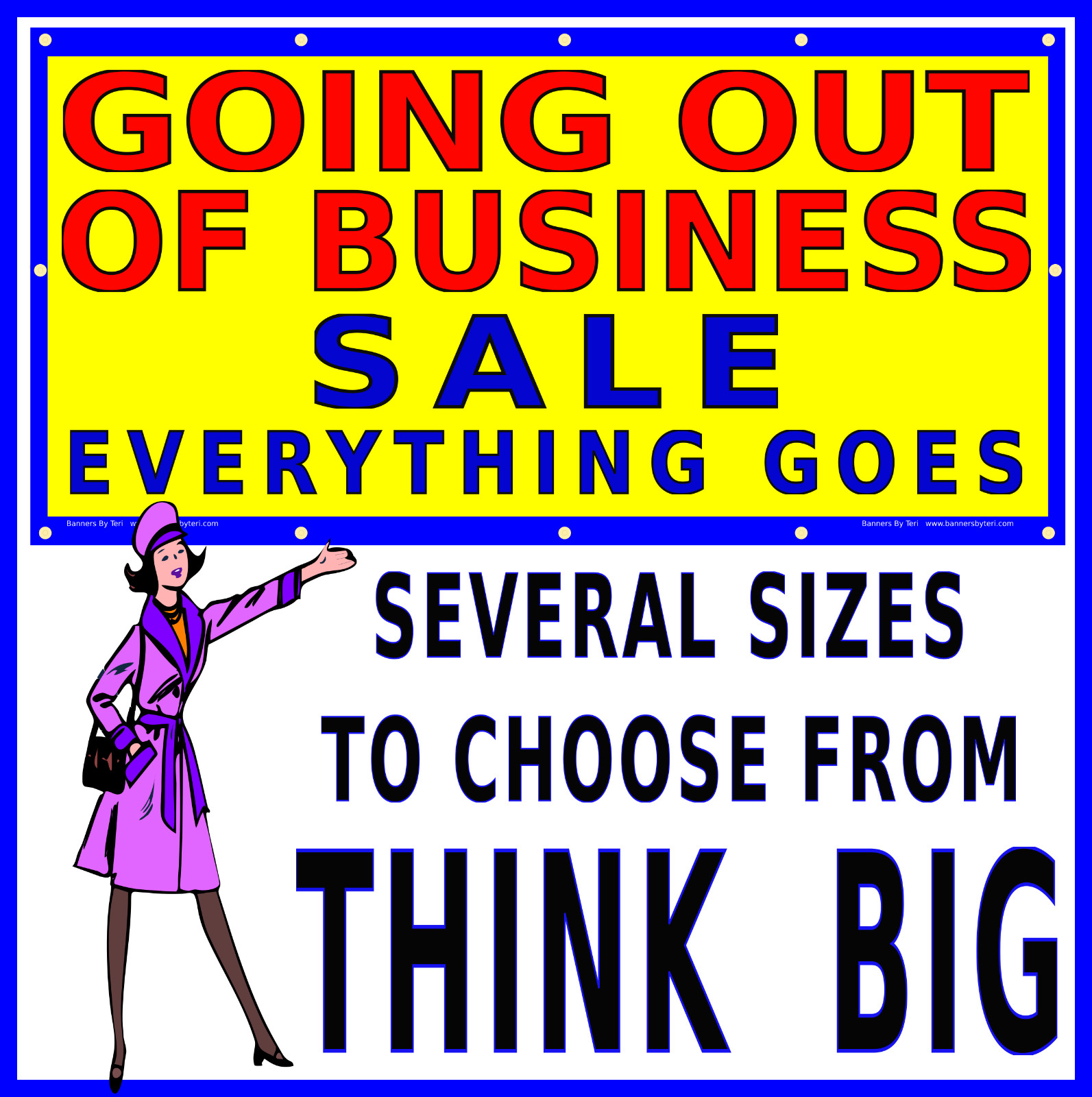 GOING OUT OF BUSINESS SALE – VINYL Banner Signs- Rugged -FAST SHIPPING -USA MADE