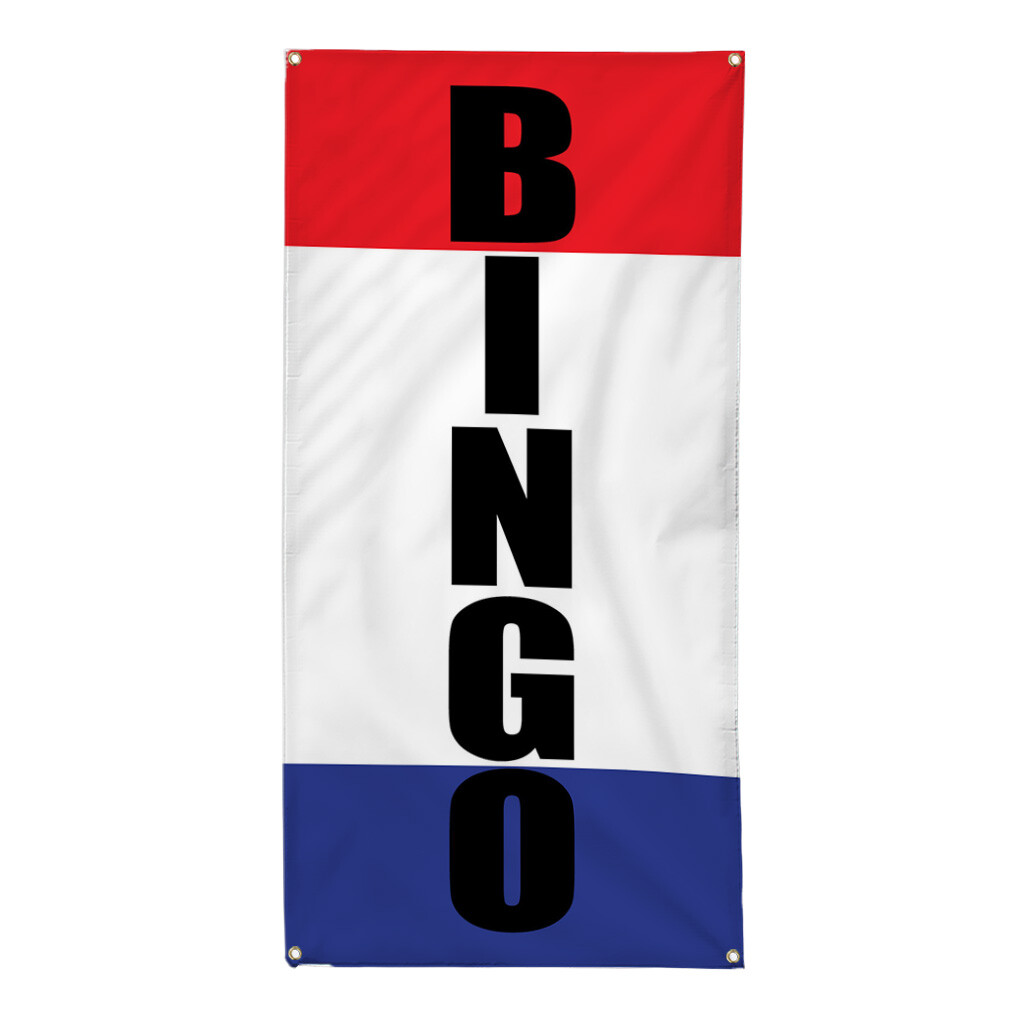 Vertical Vinyl Banner Multiple Sizes Bingo Weatherproof Industrial Yard Signs