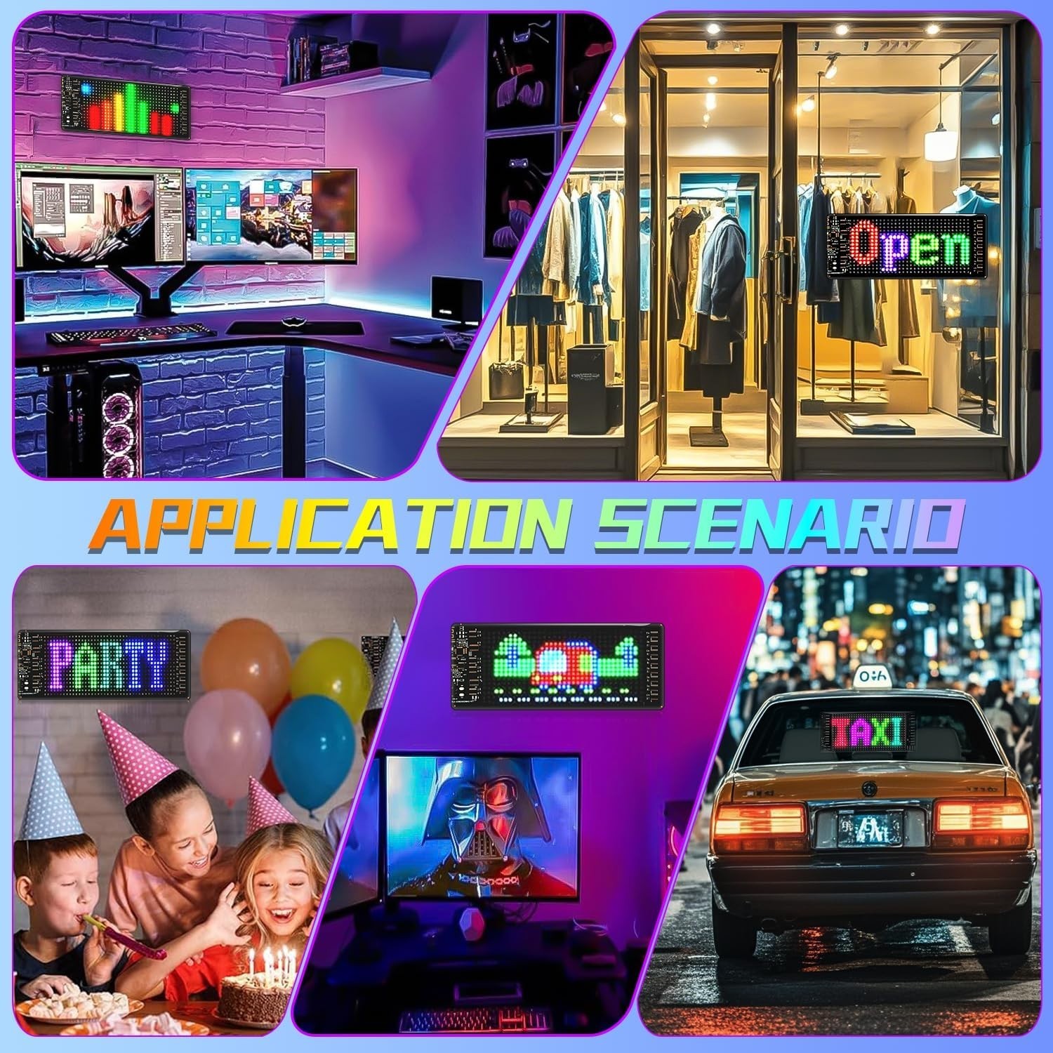 Vibrant 23&Prime;x5&Prime; LED Sign with APP Control for Stunning Advertising & Celebrations