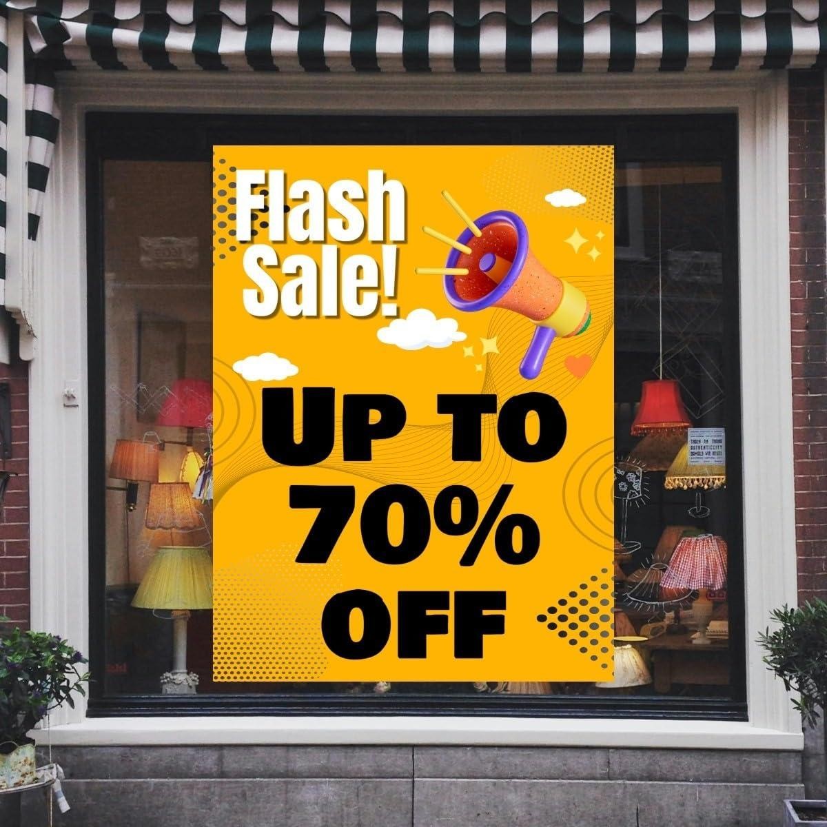Promotional Up To 70% | Full Color Vertical Vinyl Display Banner with Grommets