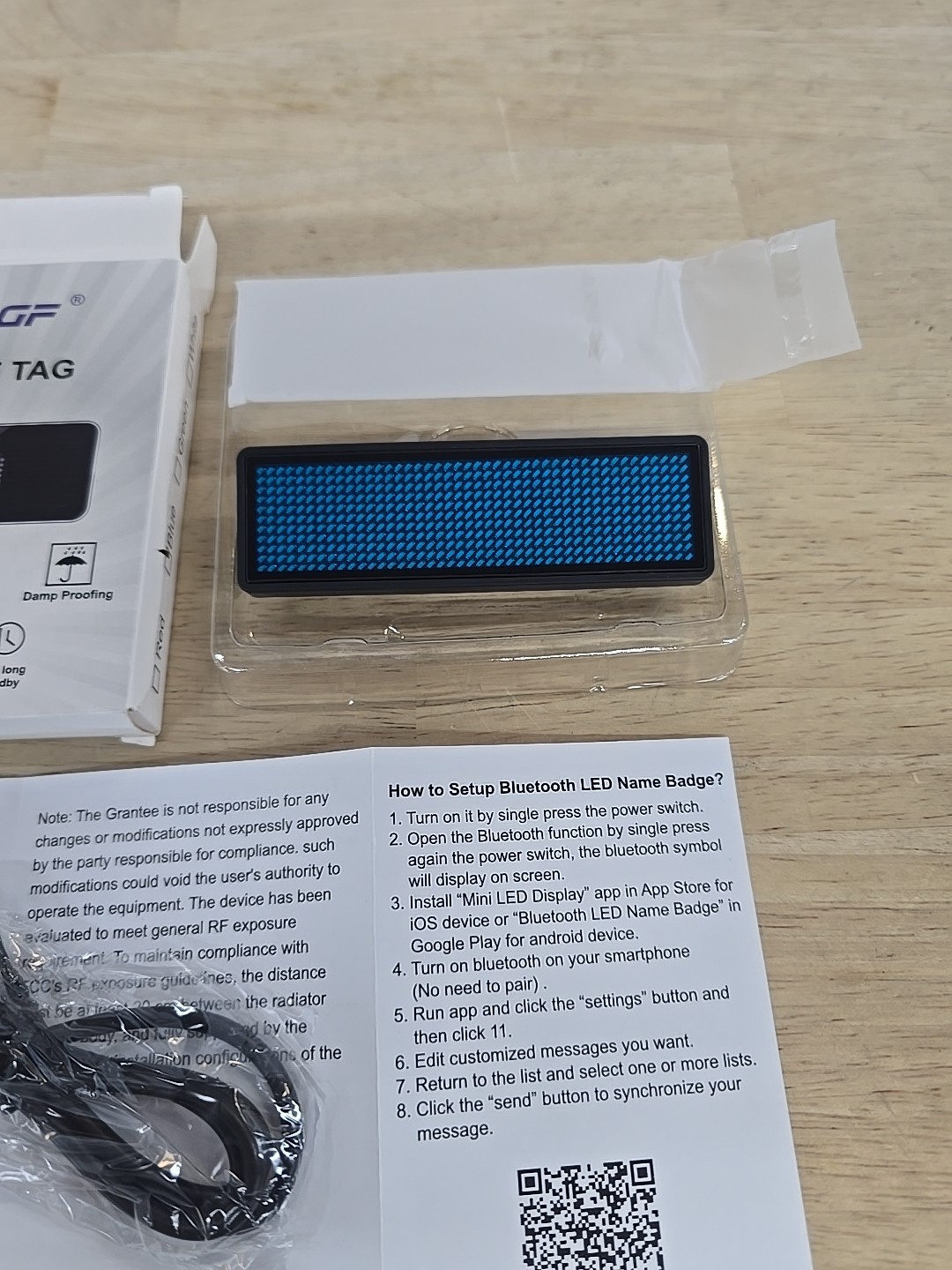 LED Name Tag, Rechargeable Wireless Bluetooth LED Name Badge Reuseable Price Tag