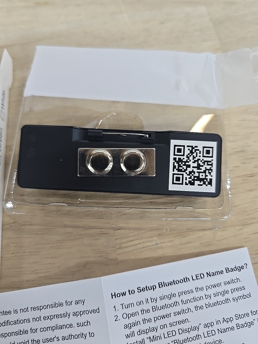 LED Name Tag, Rechargeable Wireless Bluetooth LED Name Badge Reuseable Price Tag