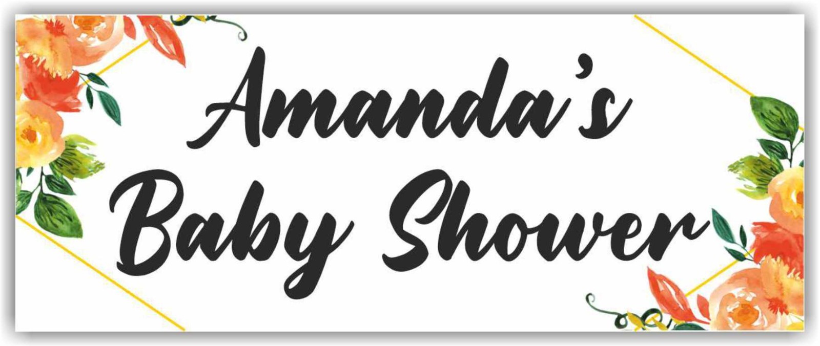 Baby Shower Celebrating Advertising Banner Vinyl Mesh Sign Custom Name Welcome