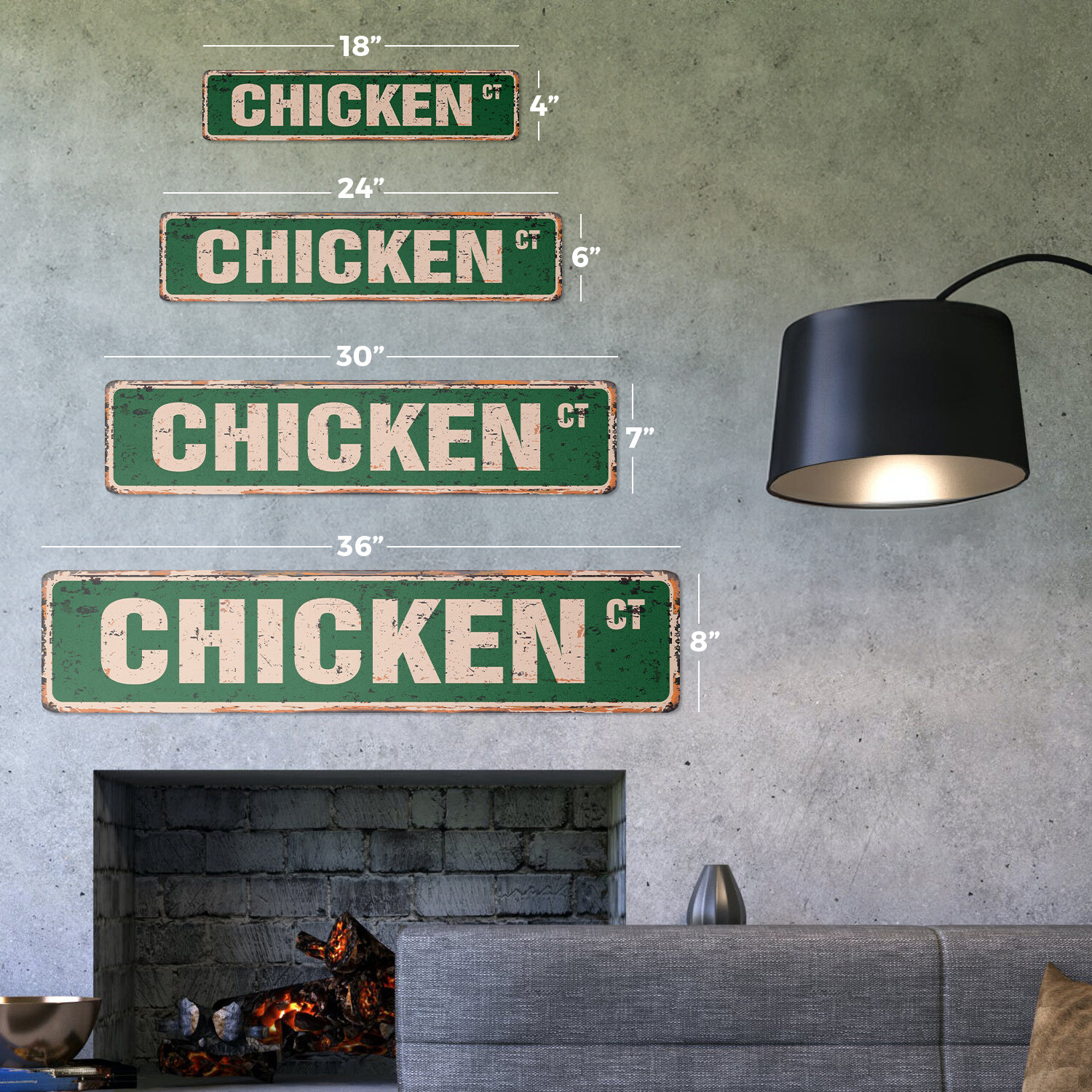 CHICKEN Vintage Street Sign Metal Plastic chick farm farmer rancher fowl