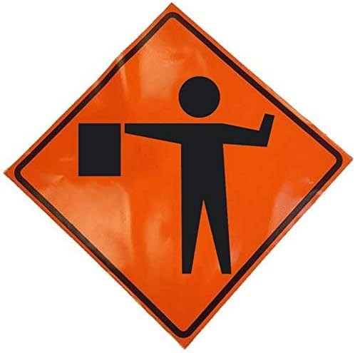 Eastern Metal Signs & Safety 36 Non Reflective Fluorescent Vinyl Orange Roll-Up