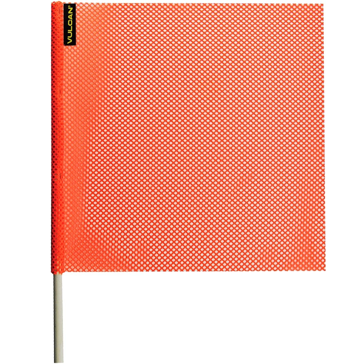 VULCAN Safety Flag with Dowel – Bright Orange – Jersey Mesh Construction – 18…