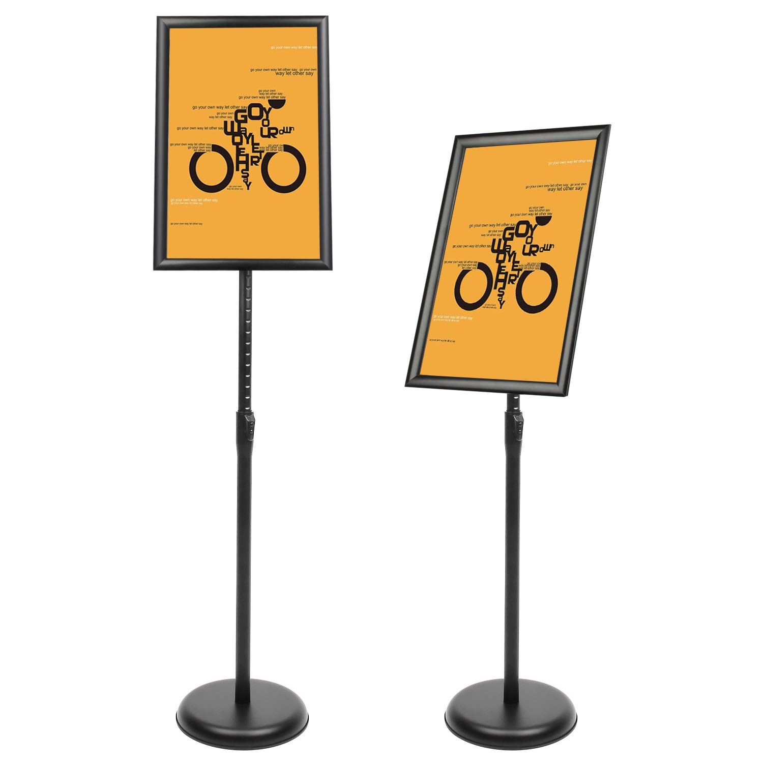 DISPLAYSWORKER Adjustable Poster Sign Stand 11 x 11-x-17-inch, black