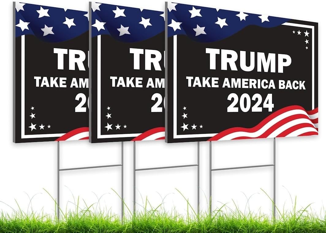 Weather-Resistant 12×16 Coroplast Yard Signs – Political Expression Set of 3