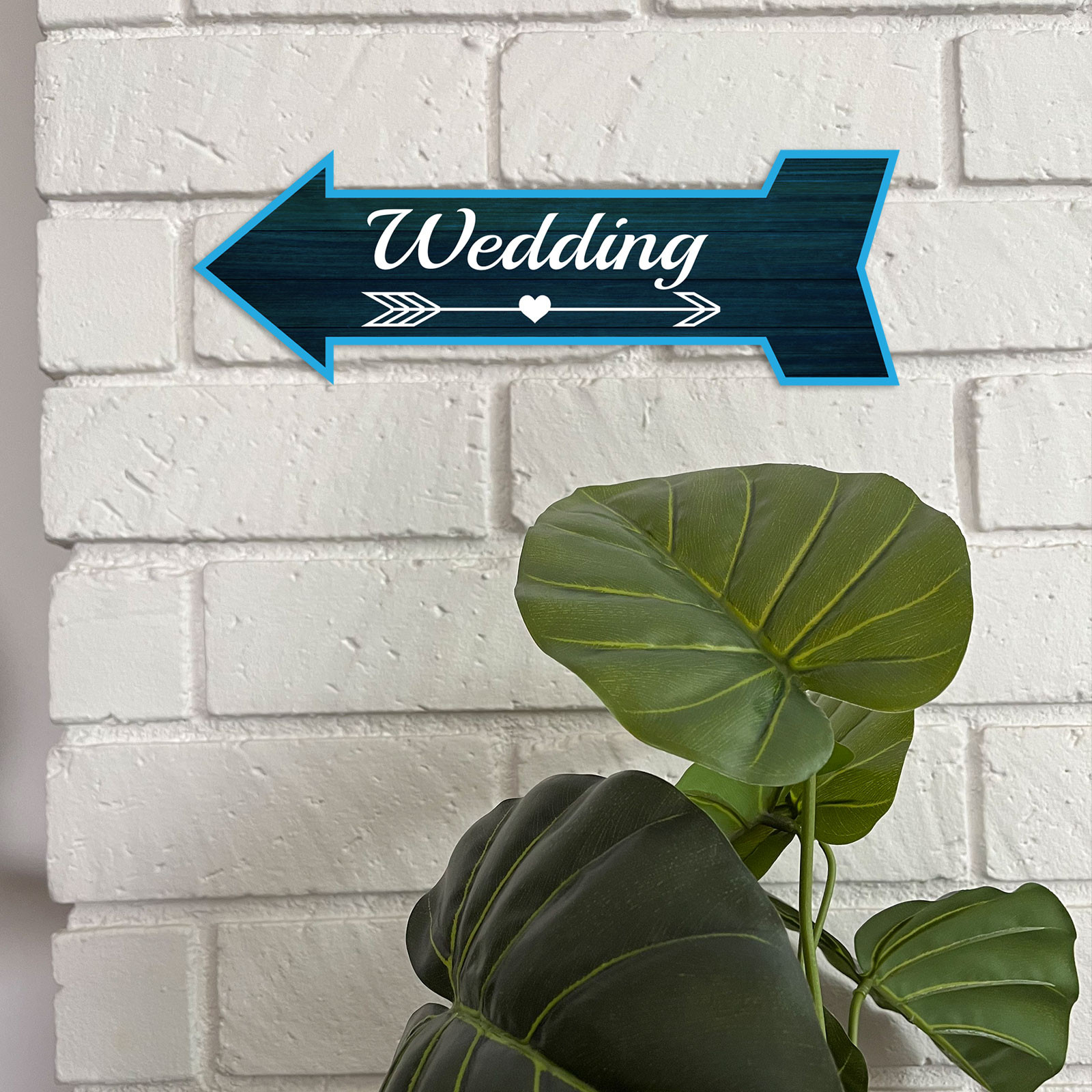 Arrow Shape Wedding 12×4&Prime; Wall or Door Sign | Events & Celebrations Signage