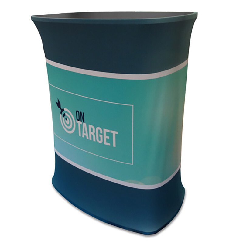 Custom Tension Fabric Pop Up Counter Stand Trade Show Display Booth Table 39&Prime;