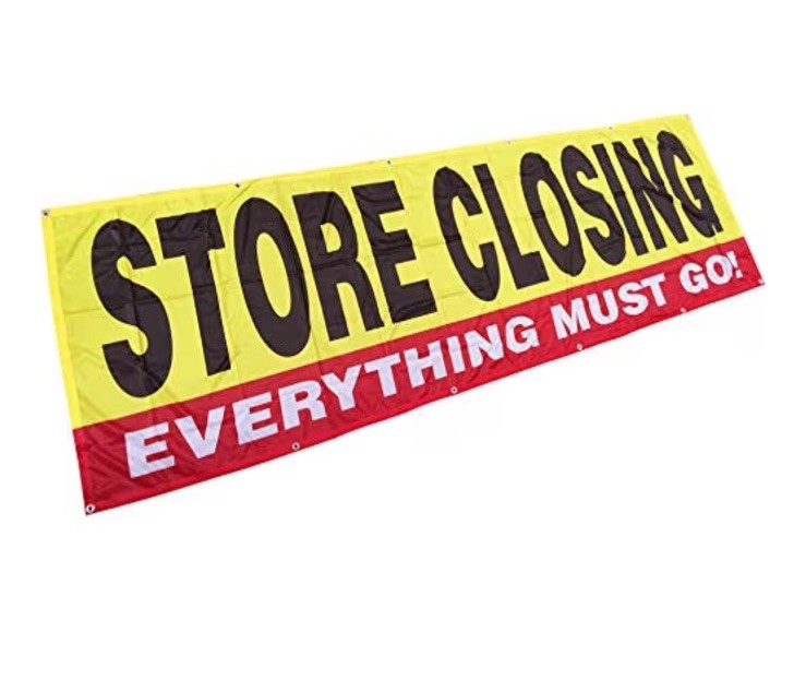 STORE CLOSING Fabric Banner
