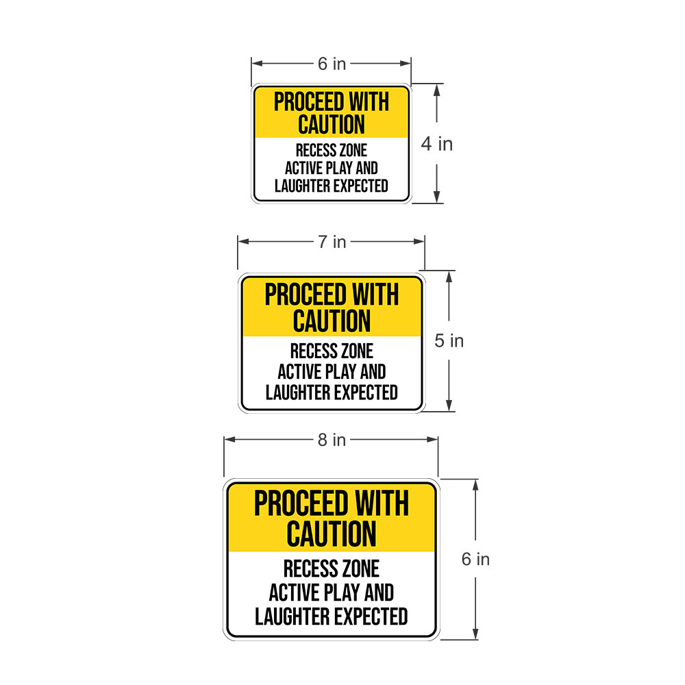 Classic Framed Plus Proceed with Caution: Recess Zone Active Play And….