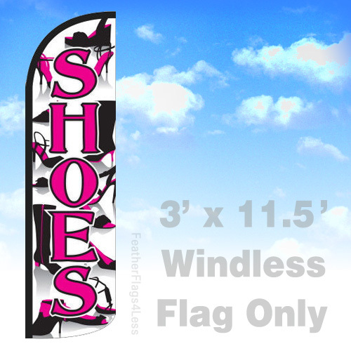 SHOES WINDLESS Swooper Feather Flag Banner Sign 3×11.5 – wq
