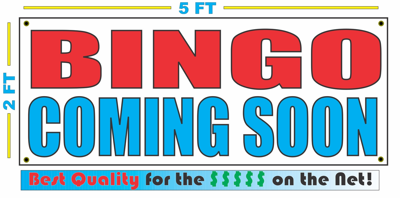 BINGO COMING SOON Banner Sign NEW Larger Size Best Quality for the $$$