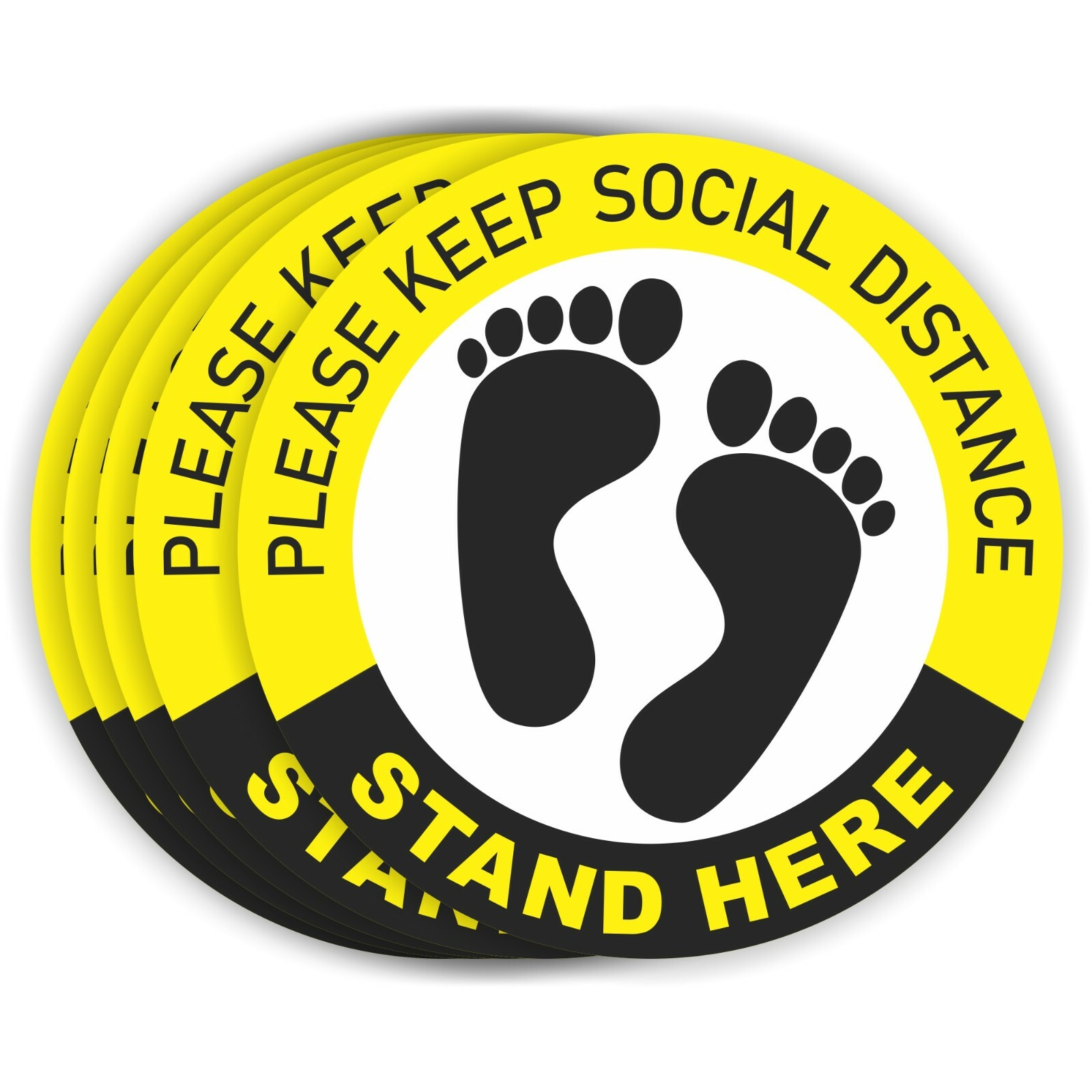 Social Distancing Floor Decal Hard Floor 10 Pack Anti Slip Heavy Duty Vinyl