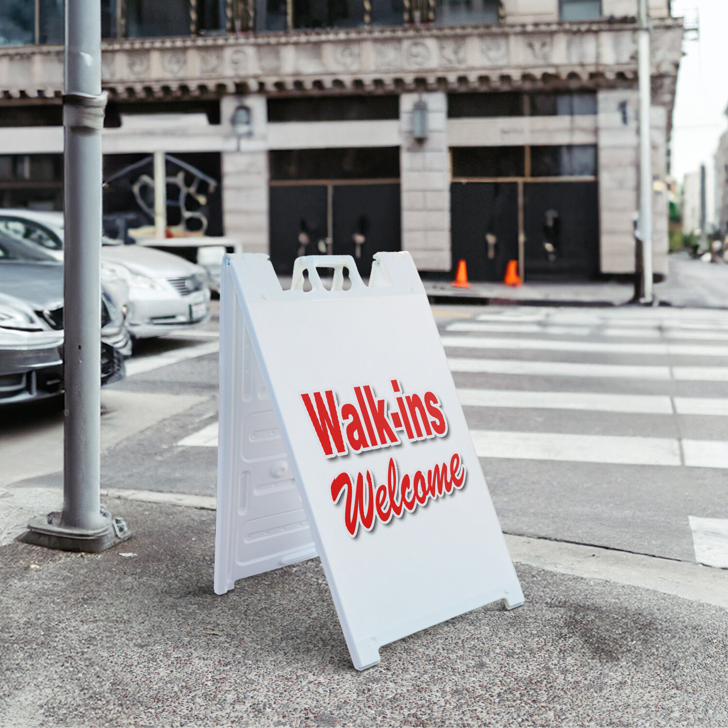 A-frame Sidewalk Walk-ins Welcome 24&Prime; x 36&Prime; Double Sided A-Frame Sidewalk Sign