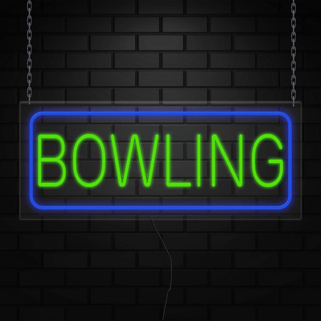 Bowling Neon Sign for Retail Displays | LED Flex Neon | 30&Prime;W x 12&Prime;H x 1&Prime;D