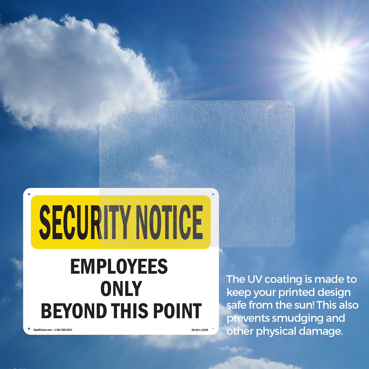 Employees Only Beyond This Point OSHA Security Notice Sign, Decal 5 or 10 Pack