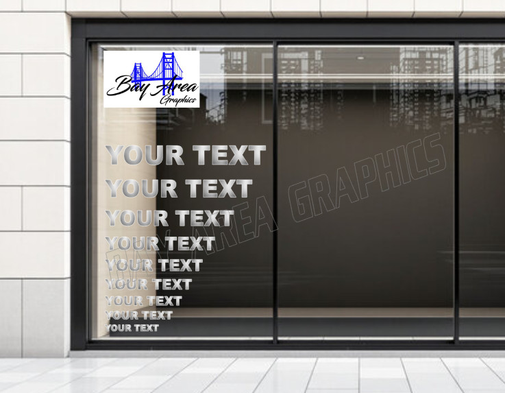 Business Info Storefront Window Vinyl Lettering Decal Custom Text